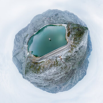 江西庐山风景区雪景风光