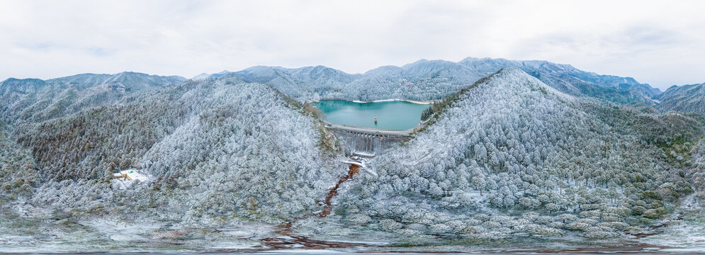 江西庐山风景区雪景风光