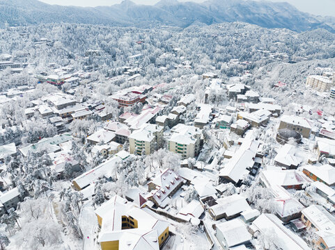 江西庐山风景区雪景风光