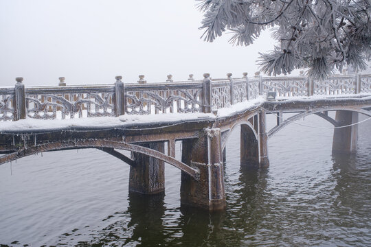 江西庐山风景区雪景风光