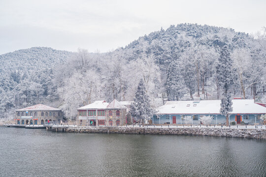 江西庐山风景区雪景风光