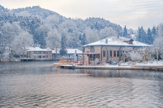 江西庐山风景区雪景风光