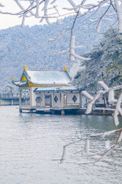 江西庐山风景区雪景风光