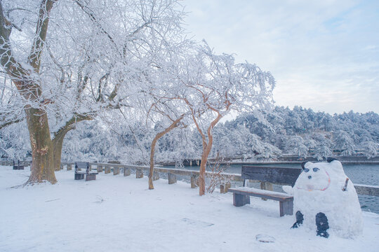 江西庐山风景区雪景风光