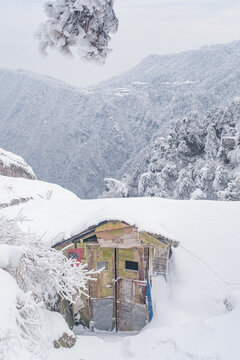 江西庐山风景区雪景风光