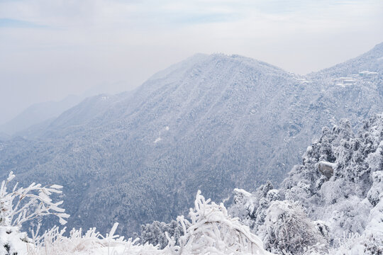 江西庐山风景区雪景风光