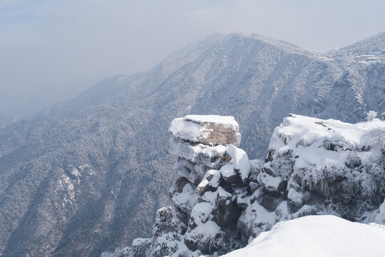 江西庐山风景区雪景风光