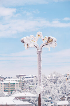 江西庐山风景区雪景风光