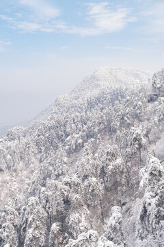 江西庐山风景区雪景风光