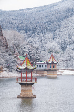 江西庐山风景区雪景风光