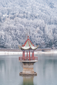 江西庐山风景区雪景风光