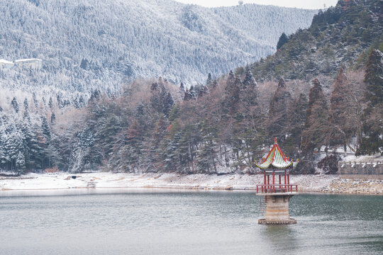 江西庐山风景区雪景风光