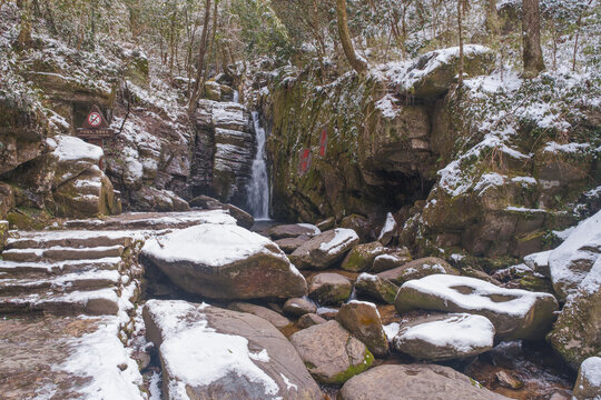 江西庐山风景区雪景风光