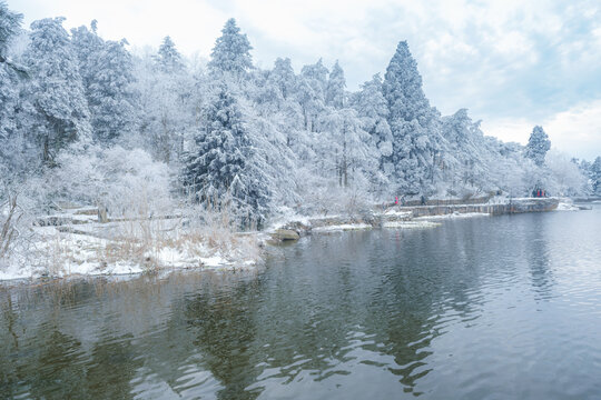 江西庐山风景区雪景风光