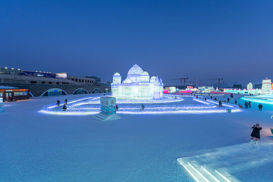 哈尔滨冰雪大世界夜景