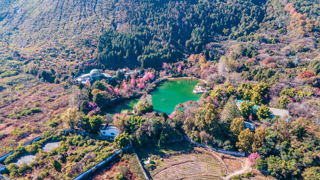 大理蝴蝶泉景区航拍