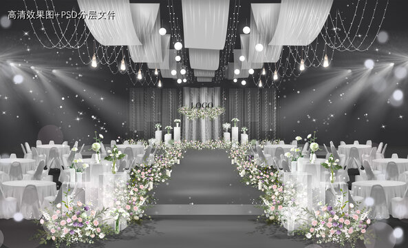 韩式婚礼舞台效果图设计