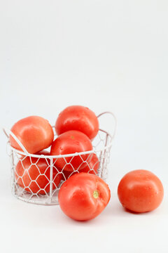 白底棚拍西红柿