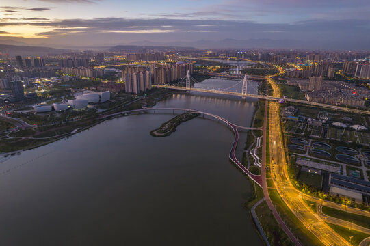 灞河夜景