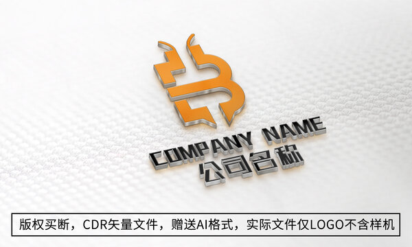 B字母logo标志商标设计