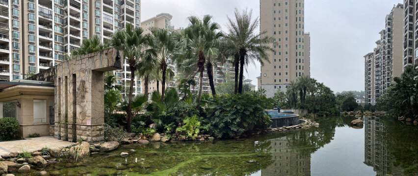 中央湖景建设效果