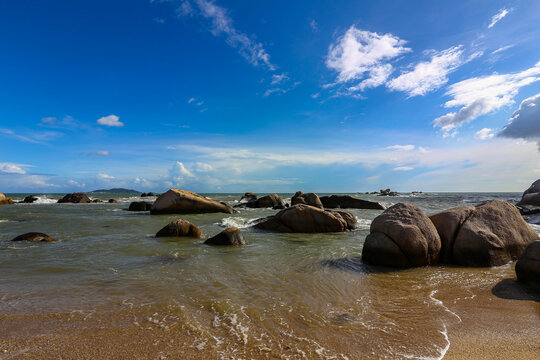 海南三亚天涯海角景区自然风光