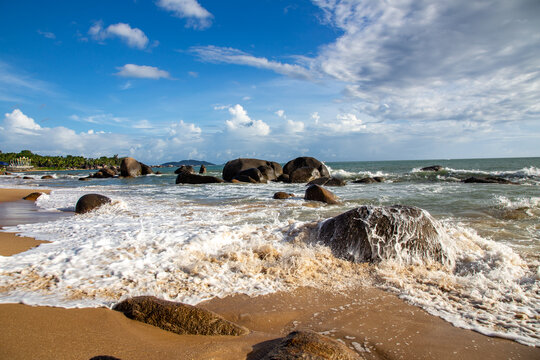 海南三亚天涯海角景区自然风光