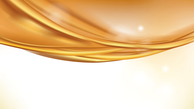 金色流动层次液体元素背景