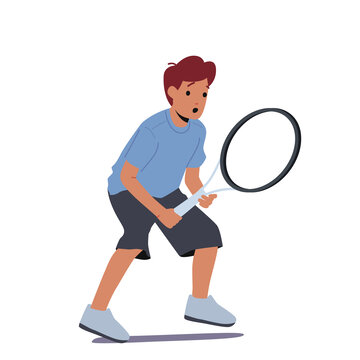 网球运动扁平风人物插图素材