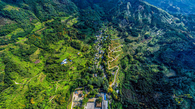 云峰山景区全景航拍