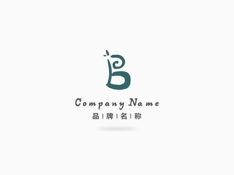 生态环境鸟类B字母logo