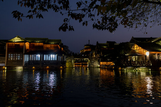 江南水乡夜景