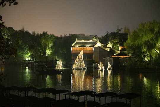 江南古镇夜景