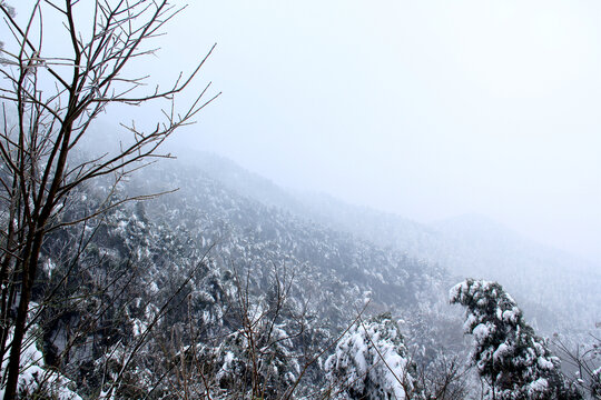 白兆山冬景