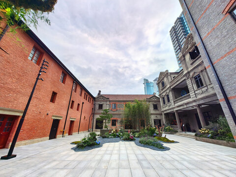 上海石库门建筑张园庭院