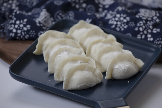 手工水饺饺子特写