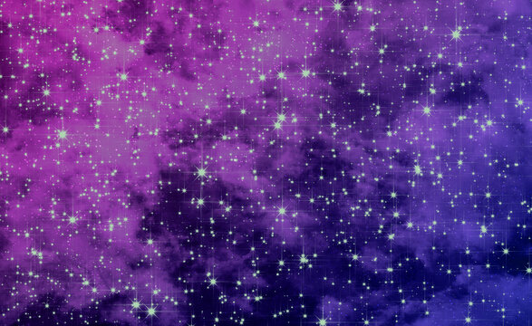 紫色炫丽星空