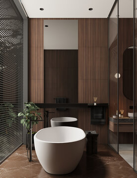 现代浴室浴缸