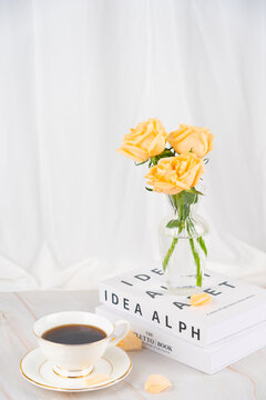 咖啡玫瑰花