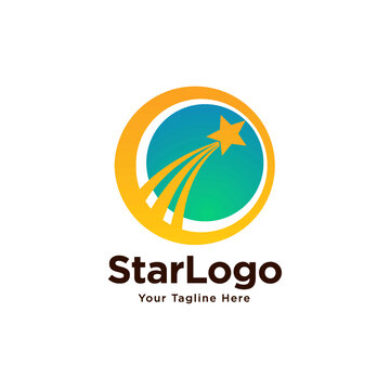 流星星星圆形医疗logo标志