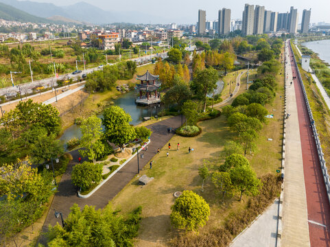 广西蒙山县湿地公园景美如画