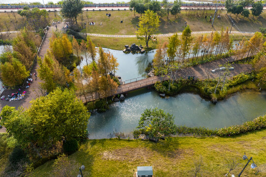 广西蒙山县湿地公园冬季风景