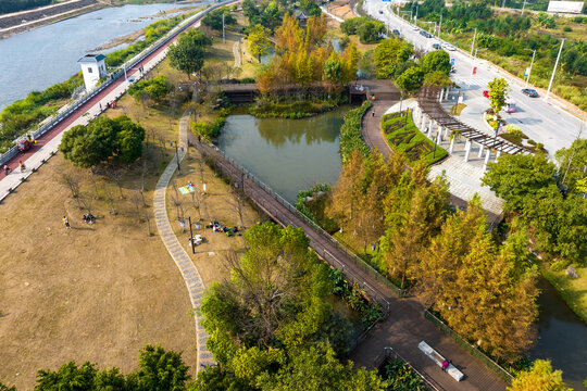 广西蒙山湿地公园冬季风景