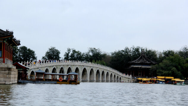 北京昆明湖十七孔桥