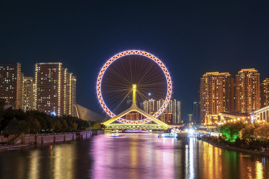 天津眼城市夜景