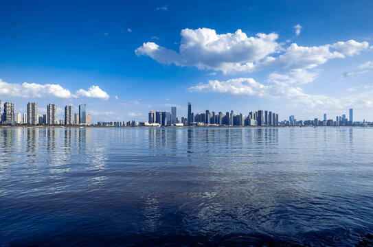 长沙城市风光航拍全景