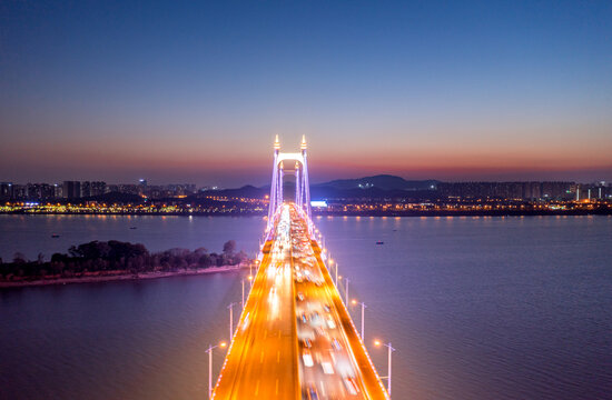 长沙城市风光航拍全景