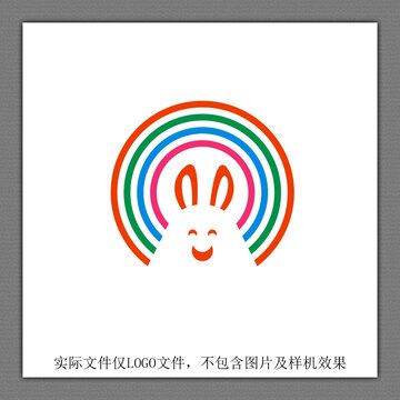 彩虹兔LOGO设计