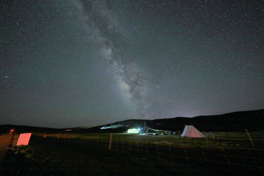 果洛星空银河夏季青藏高原