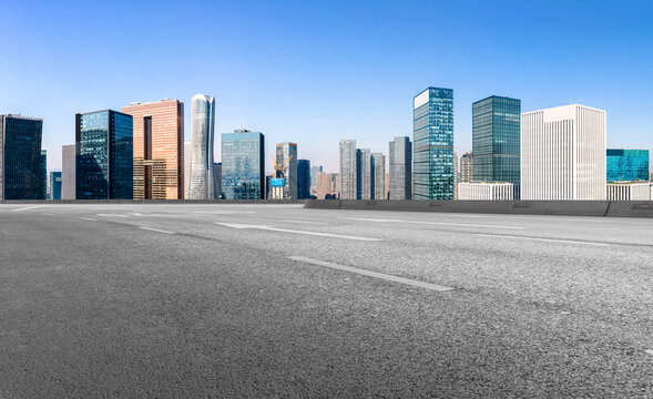 城市道路和现代建筑